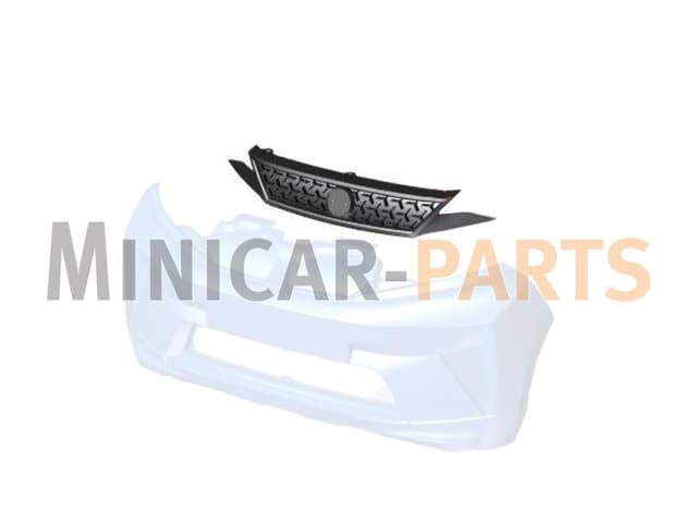 Grill motorhuv / främre stötfångare Aixam Ambition (Blank svart)